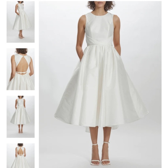Amsale Little White Dress LW212 NWT Size 8 In Ivory White Anthropologie Bhldn - Picture 4 of 14